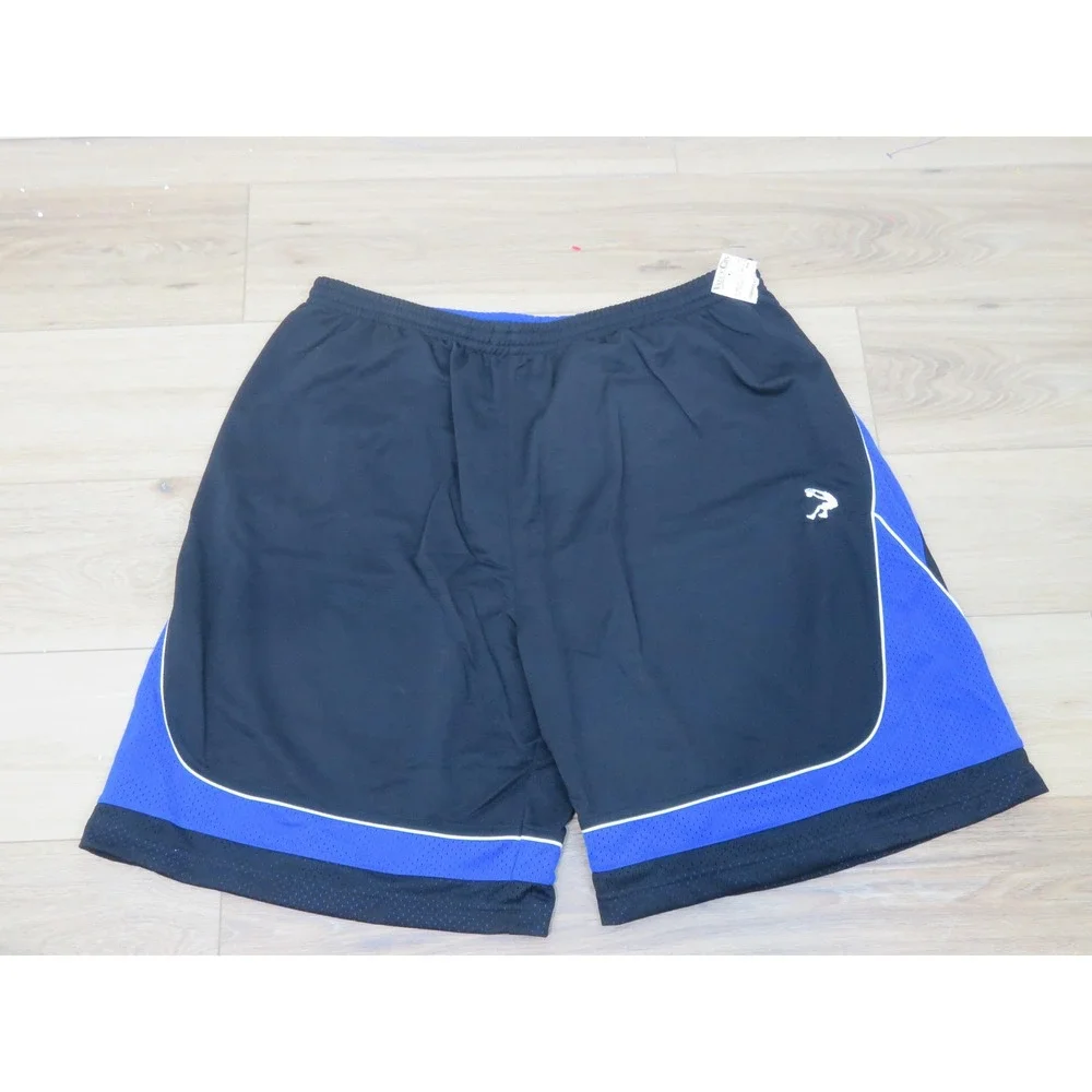 Vintage y2k And1 Basketball Shorts Mens XXL Black Blue Mesh Workout Baggy